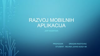 Razvoj mobilnih aplikacija