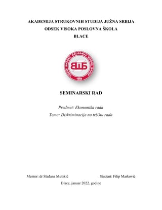 Diskriminacija na tržištu rada