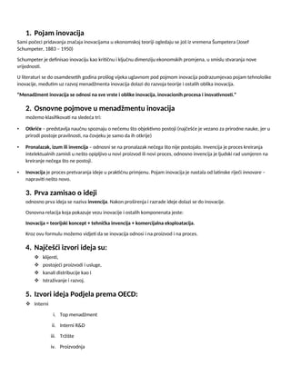 Ispitna pitanja Inovacioni menadžment