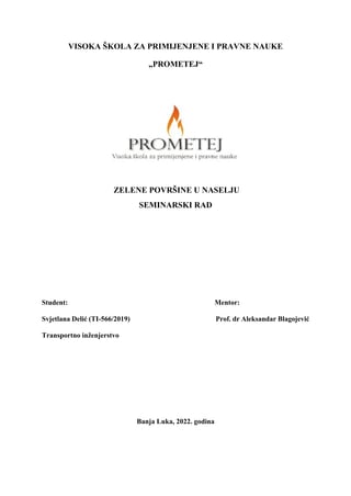 Zelene površine u naselju