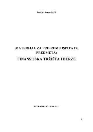 Finansiska tržišta i institucije