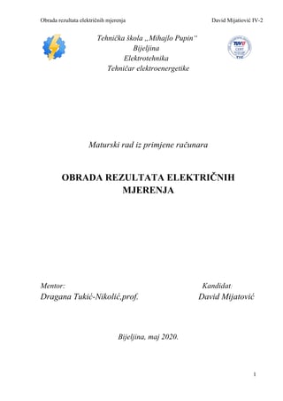Obrada rezultata električnih mjerenja