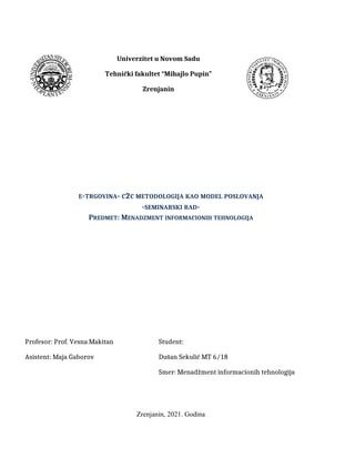 Elektronsko poslovanje model c2c