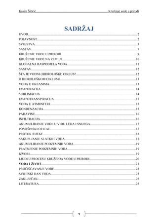 Kruženje vode u prirodi