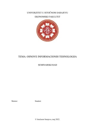 Osnove informacionih tehnologija