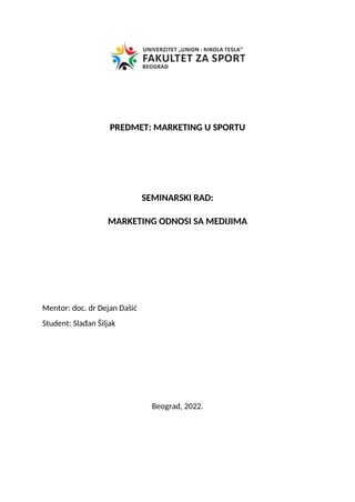 Marketing odnosi sa medijima