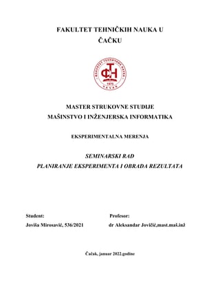 Eksperimentalna merenja