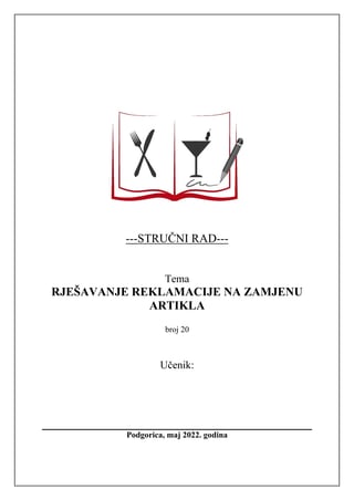 Rešavanje reklamacije na zamenu artikla