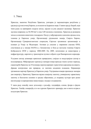 Geografske karakteristike i turistički potencijali Hrvatske