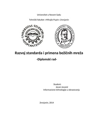 Razvoj standarda i primena bežičnih mreza