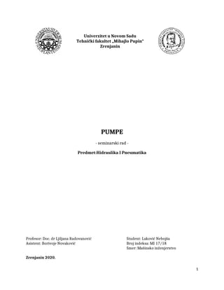 Pumpe: vrste, primena i inteligentni sistemi