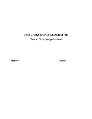 Pirinejsko poluostrvo – turističke regije