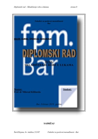 Skladištenje robe u lukama