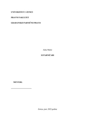 Suparničari – građansko parnično pravo