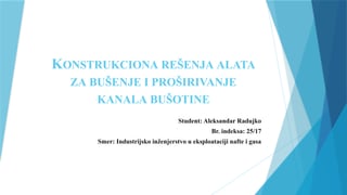 Konstrukciona rešenja alata za bušenje