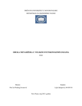 Obuka menadžera u velikim svetskim kompanijama