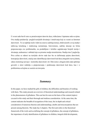 Nadarena / darovita deca