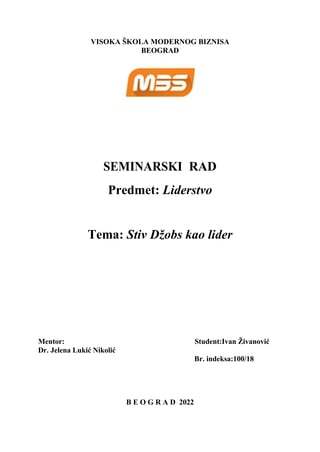 Stiv Džobs kao lider