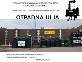Otpadna ulja