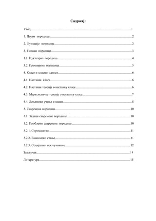 Porodica kao društvena grupa