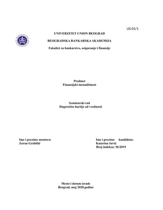 Dugoročne hartije od vrednosti