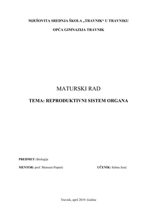 Reproduktivni sistem organa