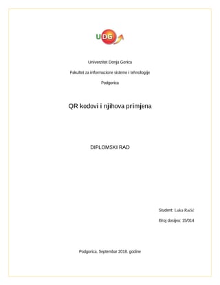 QR kodovi i njihova primjena