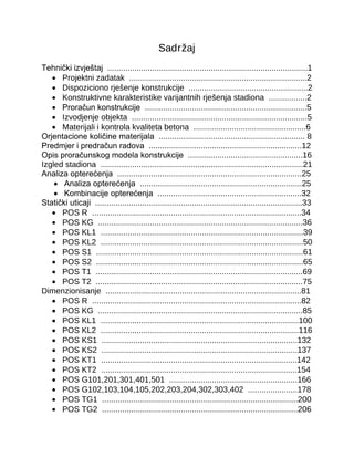 Tehnički izvještaj