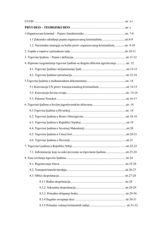 Trgovina ljudima kao oblik organizovanog kriminala