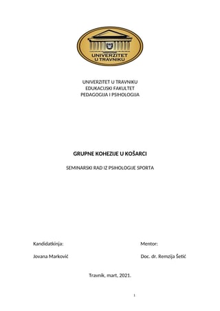 Grupne kohezije u košarci