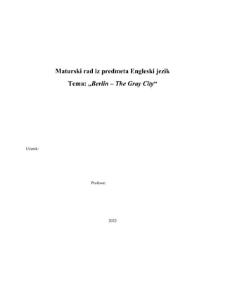 Berlin – The Gray City