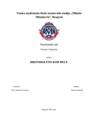 Bronhiolitis kod dece