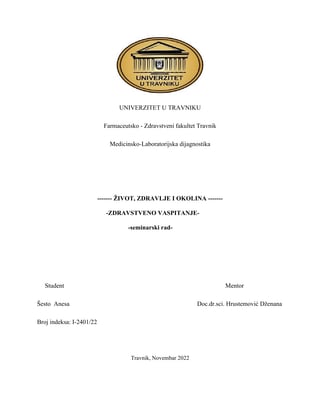 Život, zdravlje i okolina