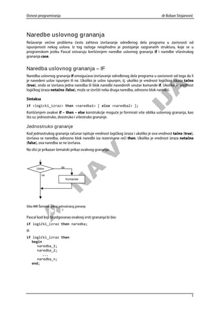 Naredbe uslovnog grananja