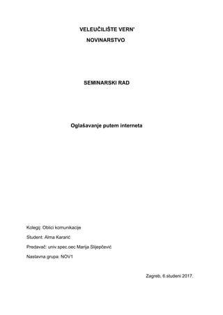 Oglašavanje putem interneta