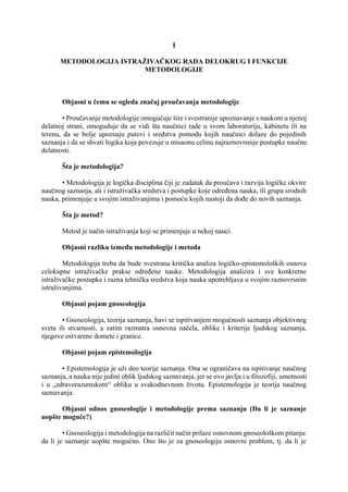 Metodologija istraživačkog rada