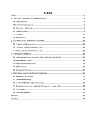 Proizvod- instrument marketing miksa