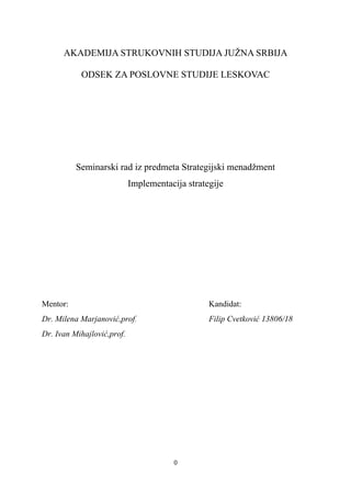 Implementacija strategije