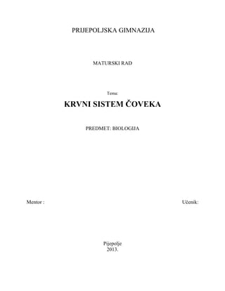 Krvni sistem coveka