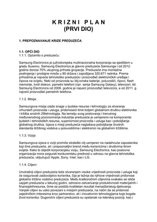 Krizni plan – Samsung