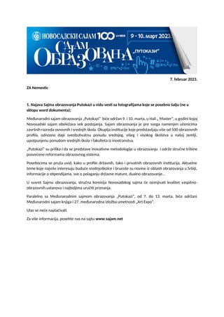 Uz Putokaze do budućeg znanja