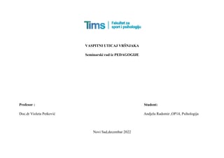 Vaspitni uticaj vršnjaka