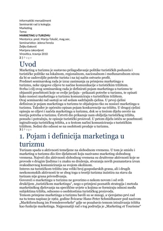 Marketing u turizmu – Satisfakcija potrošača