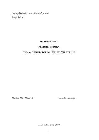 Generator naizmjenične struje