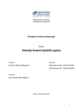 Emisija komercijalnih zapisa