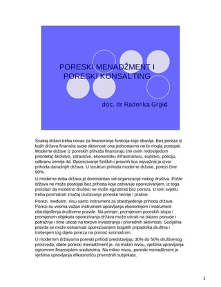 Poreski menadžment i poreski konsalting