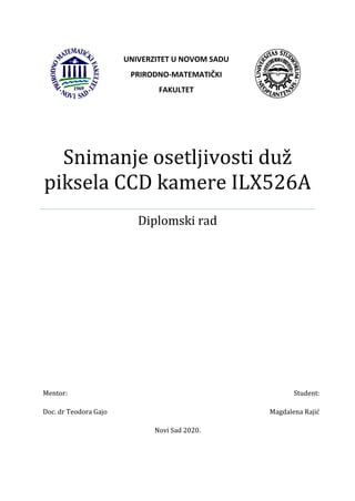 Snimanje osetljivosti duž piksela CCD kamere ILX526A