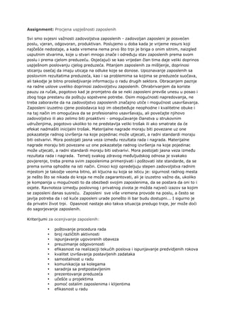 Procjena uspješnosti zaposlenih