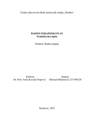Radno-terapijski plan