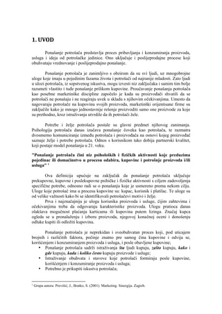 Ponašanje potrošača